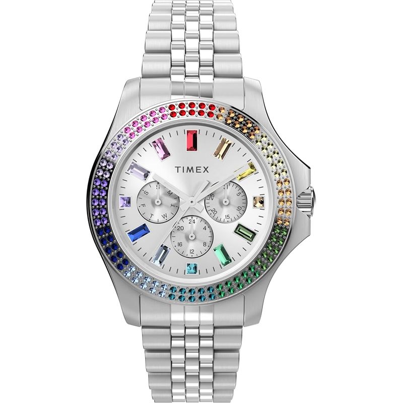 Timex Kaia Silver Rainbow Dial Ladies Watch